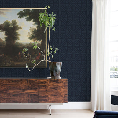 product image for Kachel Indigo Geometric Wallpaper from the Scott Living II Collection by Brewster Home Fashions 87