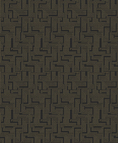 product image of Geometric Wallpaper in Bronze/Black 570