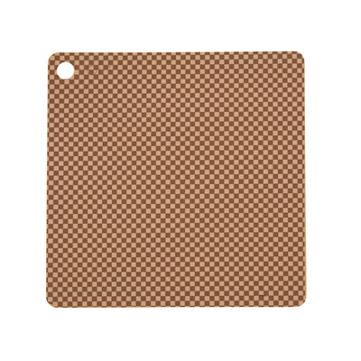 product image for placemat checker pack of 2 camel 1 35