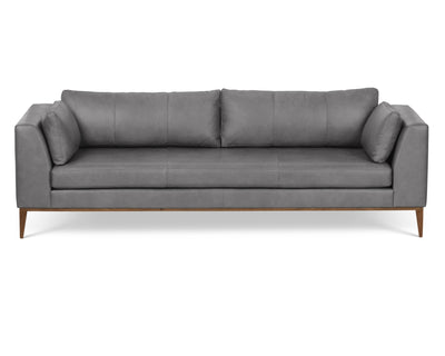product image of Largo Leather Sofa in Silver 583