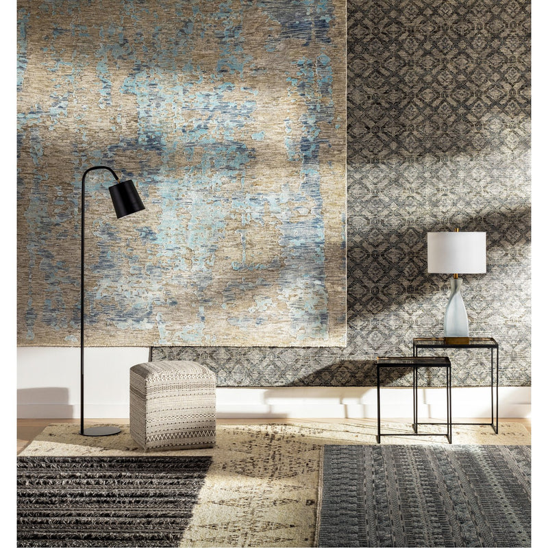 media image for Lugano LUG-2301 Hand Woven Rug in Charcoal & Cream by Surya 292