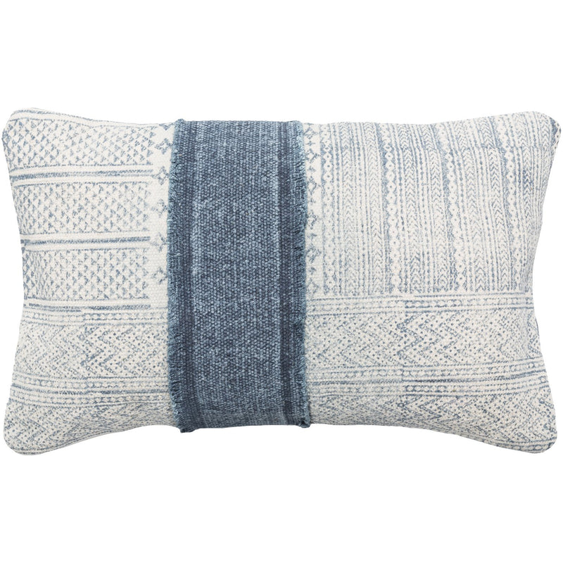 media image for Lola LL-002 Woven Pillow in Cream & Navy by Surya 21