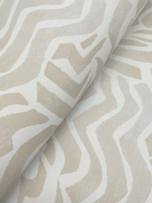 media image for Zora Wave Wallpaper in Taupe 214