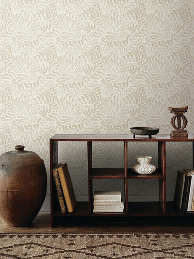 product image for Zora Wave Wallpaper in Taupe 81