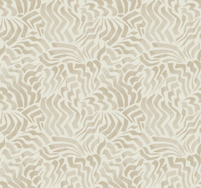 media image for Zora Wave Wallpaper in Taupe 289