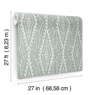 product image for Rousseau Paperweave Wallpaper in Sage 83