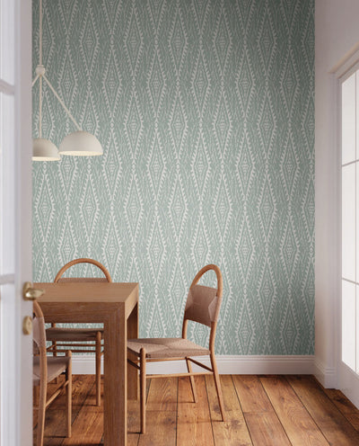 product image for Rousseau Paperweave Wallpaper in Sage 50