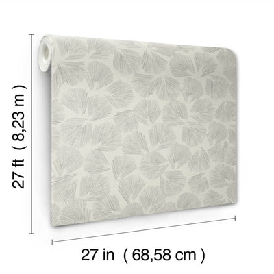 product image for Elora Leaf Wallpaper in Grey 78