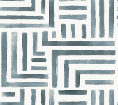 product image for Painterly Labyrinth Wallpaper in Aqua 24