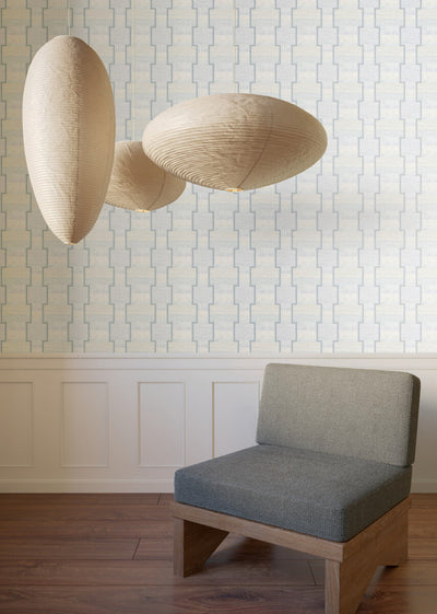 product image for La Broderie Wallpaper in Sky Blue 14