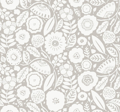 product image for Camille Blossom Wallpaper in Grey 58