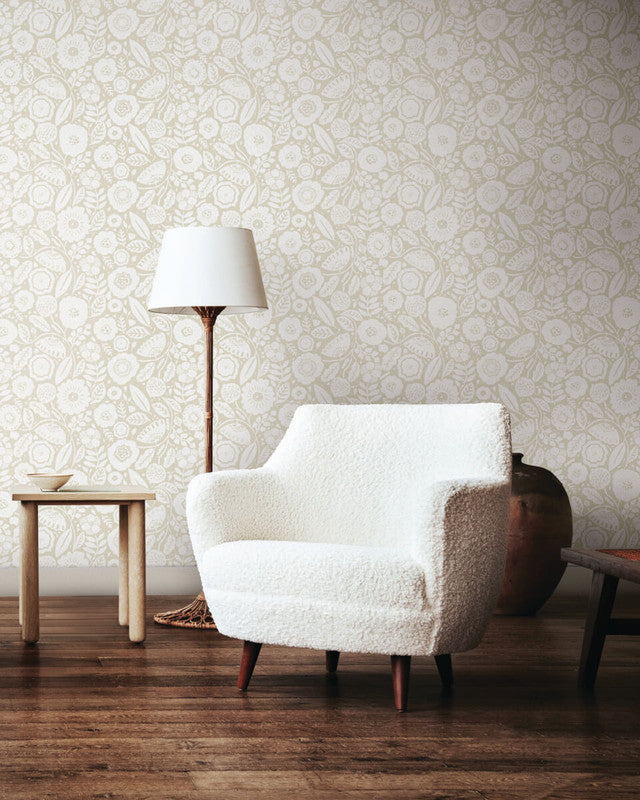 media image for Camille Blossom Wallpaper in Linen 290