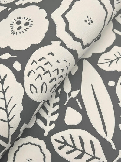 product image for Camille Blossom Wallpaper in Charcoal 50