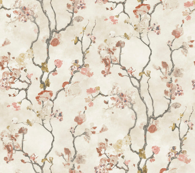 media image for Avril Chinoiserie Wallpaper in Coral 299