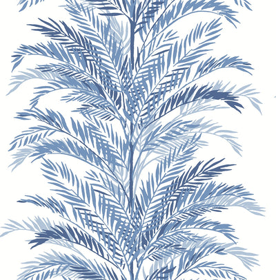 product image of Sample Keana Palm Peel & Stick Wallpaper in Coastal Blue by Lillian August for NextWall 569