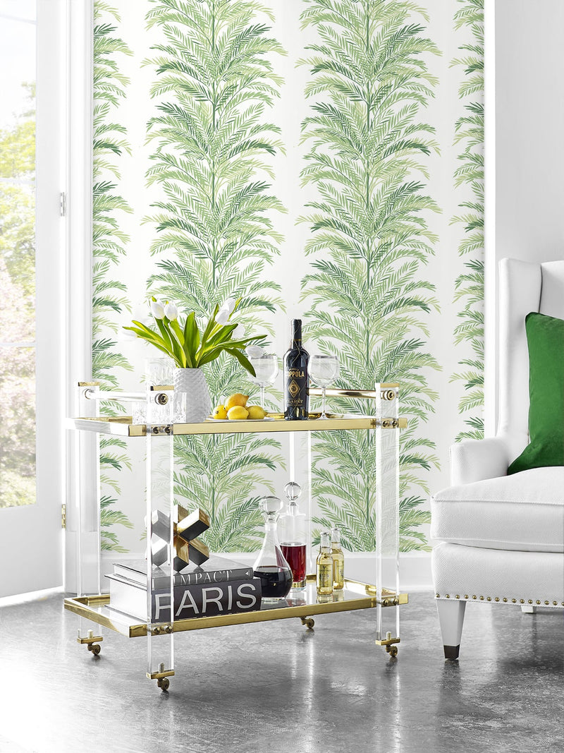 media image for Keana Palm Peel & Stick Wallpaper in Paradise Green by Lillian August for NextWall 266