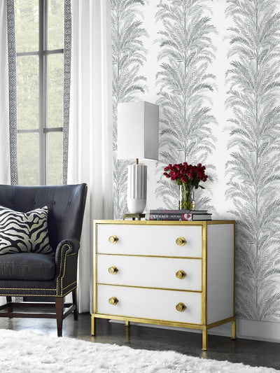 product image for Keana Palm Peel & Stick Wallpaper in Harbor Mist by Lillian August for NextWall 29