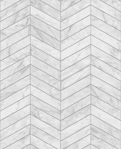 product image for Marbled Chevron Peel & Stick Wallpaper in Calcutta/Argos Grey by Lillian August for NextWall 58