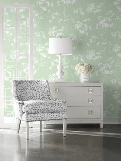 product image for Floral Mist Peel & Stick Wallpaper in Seacrest Green by Lillian August for NextWall 43