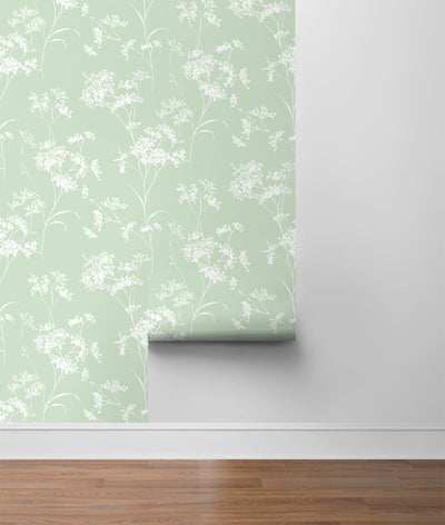 product image for Floral Mist Peel & Stick Wallpaper in Seacrest Green by Lillian August for NextWall 38