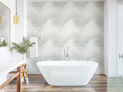 product image for Palm Tile Peel & Stick Wallpaper in Sea Salt by Lillian August for NextWall 99