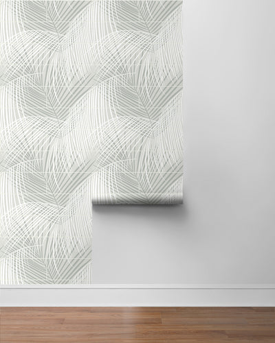 product image for Palm Tile Peel & Stick Wallpaper in Sea Salt by Lillian August for NextWall 49