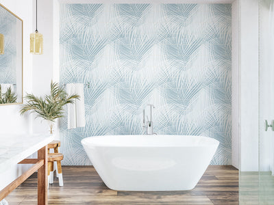 product image for Palm Tile Peel & Stick Wallpaper in Summer Skies by Lillian August for NextWall 11