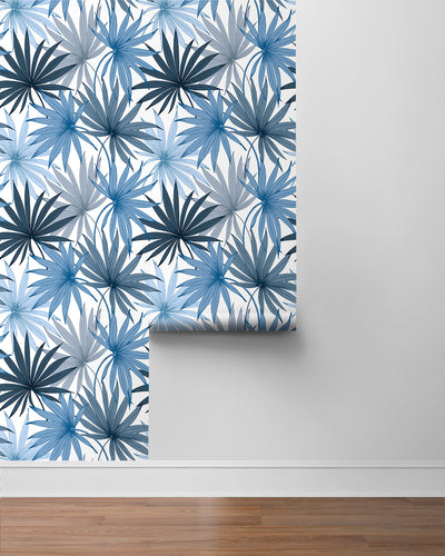 product image for Tropic Palm Toss Wallpaper in Blue Seas by Lillian August 94