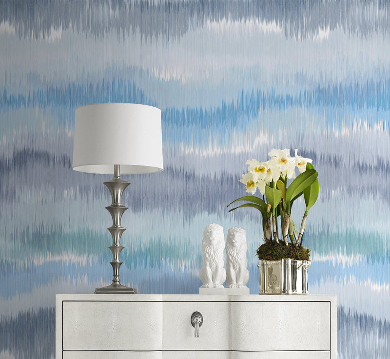 media image for Ikat Waves Wallpaper in Lakeside by Lillian August 288