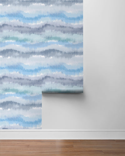 product image for Ikat Waves Wallpaper in Lakeside by Lillian August 75