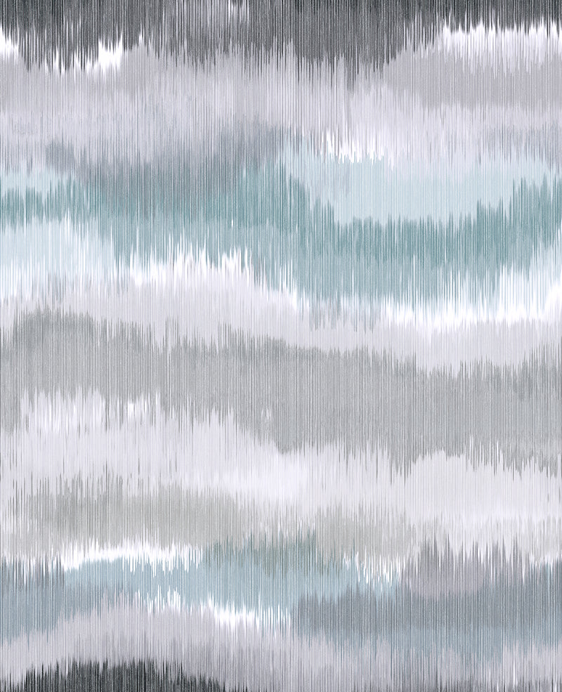 media image for Ikat Waves Wallpaper in Morning Fog by Lillian August 28