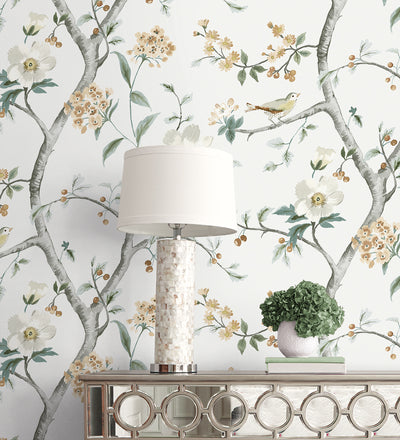 product image for Sparrow Haven Wallpaper in Agave & Cider 44