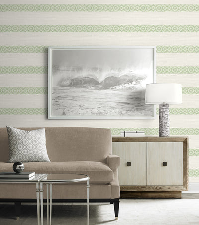 product image for Alani Geo Stripe Wallpaper in Aloe 47