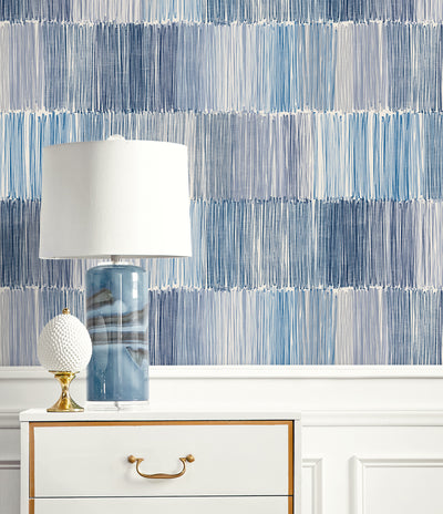 product image for Arielle Abstract Stripe Wallpaper in Oceanic 33