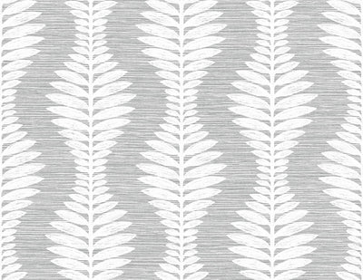 product image of Carina Leaf Ogee Wallpaper in Morning Fog 553