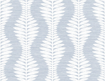 product image of Carina Leaf Ogee Wallpaper in Charlotte Blue 599