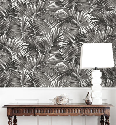 product image for Cordelia Tossed Palms Wallpaper in Onyx 16