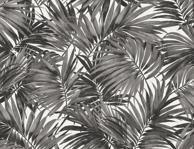 product image of Cordelia Tossed Palms Wallpaper in Onyx 542