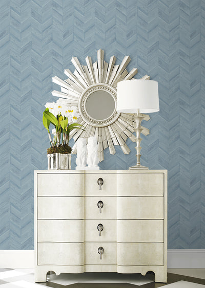 product image for Keone Bay Chevron Wallpaper in Bay Blue 90