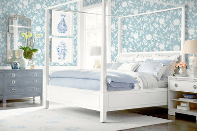 product image for Kauai Bird Toile Wallpaper in Hampton Blue 6