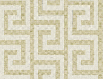 product image of Luna Retreat Greek Key Wallpaper in Golden 558