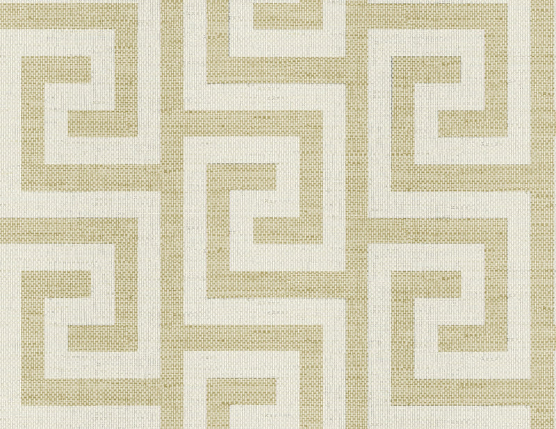 media image for Luna Retreat Greek Key Wallpaper in Golden 295