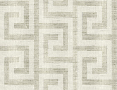 product image of Luna Retreat Greek Key Wallpaper in Pavestone 596