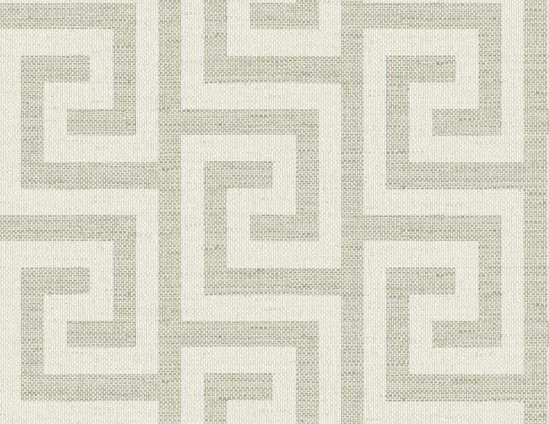 media image for Luna Retreat Greek Key Wallpaper in Pavestone 250