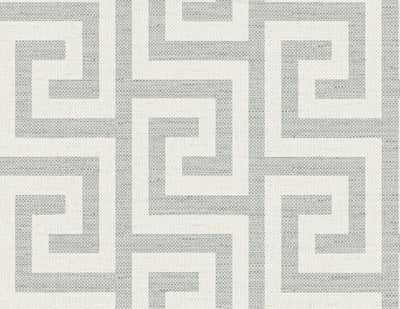 product image of Luna Retreat Greek Key Wallpaper in Pewter 530