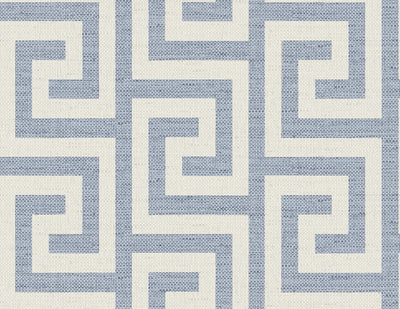 product image for Luna Retreat Greek Key Wallpaper in Blue Lake 81