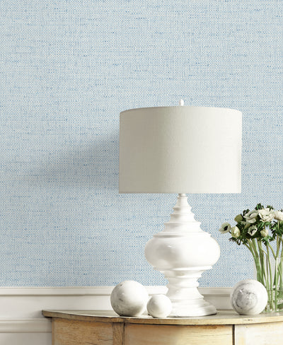 product image for Kaya Faux Paperweave Wallpaper in Sea Breeze 53