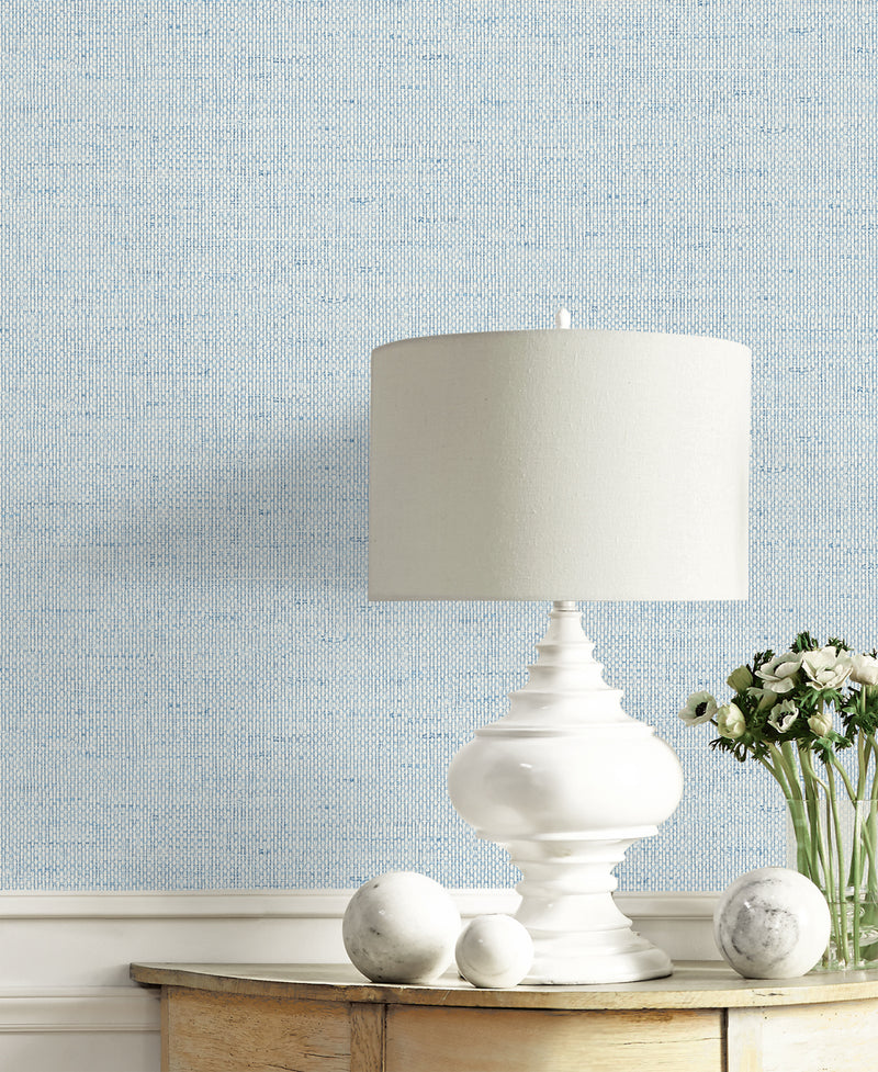 media image for Kaya Faux Paperweave Wallpaper in Sea Breeze 298