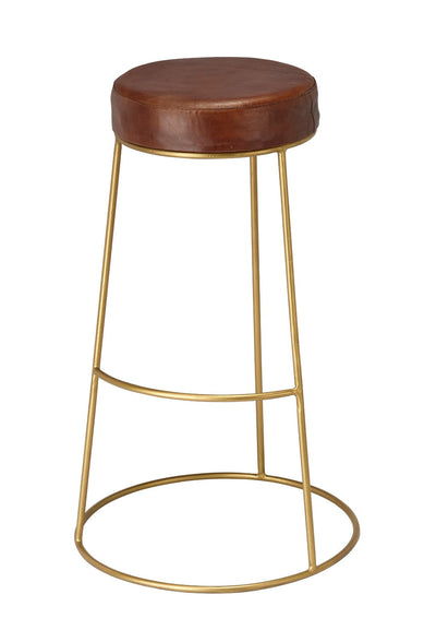 product image for Henry Round Leather Bar Stool 1 17
