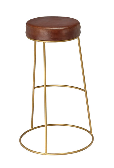 product image for Henry Round Leather Bar Stool 5 77